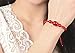 Aimeer Red String Bracelet Lucky Red Rope Beaded Adjustable Thread Bracelet for Protection,Good for Wealth and Love