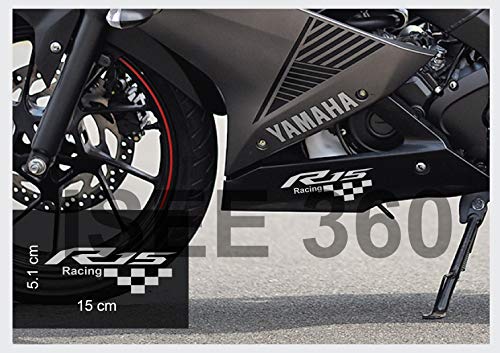 ISEE 360® Yamaha R15 Racing Exterior Accessories Vinyl Decal Bike Stickers for Yamaha R15 R3 L x H 15 x 5.1 cms (Grey) ISEE 360® Yamaha R15 Racing Exterior Accessories Vinyl Decal Bike Stickers for Yamaha R15 R3 L x H 15 x 5.1 cms (Grey)