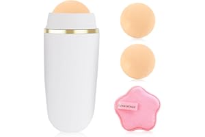 SIMPOUT Oil Control On The Go, Oil Absorbing Volcanic Roller with Two Replaceable Volcanic Ball and Cleaning Sponge, Reusable Portable Oil Control Roller, Oil Control Blotting Tool