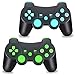 2pcs Pack Wireless Double Vibration Controller for PS3, Bluetooth Sixaxis Gamepad Remote for Sony Playstation 3