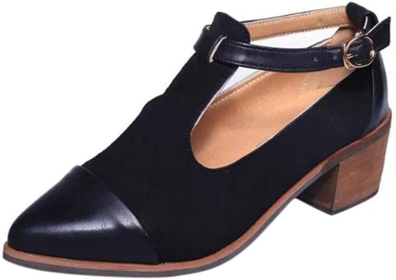 patchwork buckle flat sandal