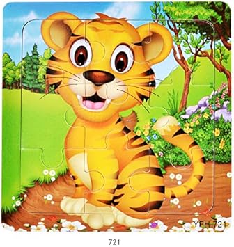 Tiny Souls Wooden Puzzle Happy Tiger