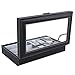 SONGMICS Black 6 Watch Box Jewelry Case Glasses Display Organizer Carbon Fiber Pattern UJWB13B