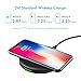 iClever Fast Wireless Charger Qi Certified Wireless Charging Pad, 10W Fast Charging for Samsung Galaxy S9/S9 Plus/S8/S8 Plus/S7/S7 Edge/Note 8, 7.5W for iPhone XR/XS/X/8/8 Plus