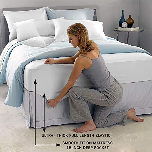 King Sheets Set 800 TC Cotton Bed Sheets ExtraLong Staple Sateen Weave