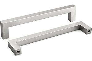 homdiy 10 Pack Kitchen Cabinet Handles Brushed Nickel Drawer Pulls, (6-5/16inch) 160mm Hole Center Cabinet Pulls Brushed Nick
