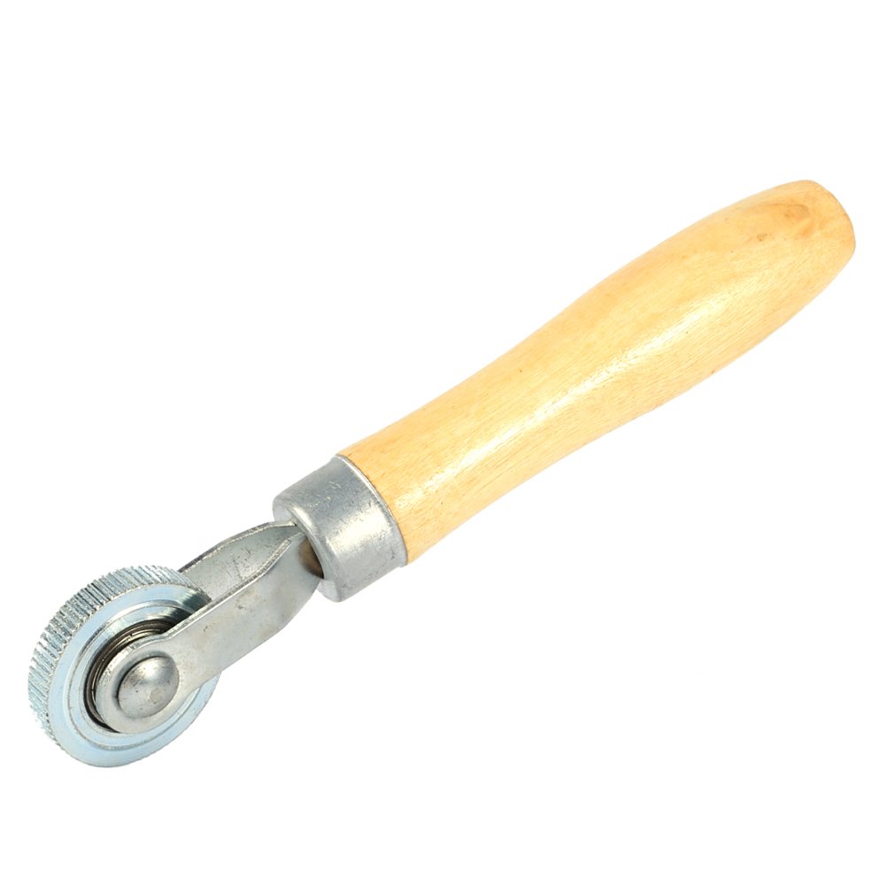 Tire Patch Roller, Wooden Handle Repair Tube Stitch Puncture Patch Tyre Roller Bearing Tool 1 1/2" Dia Roller Tool for Car Motorcycle Bike