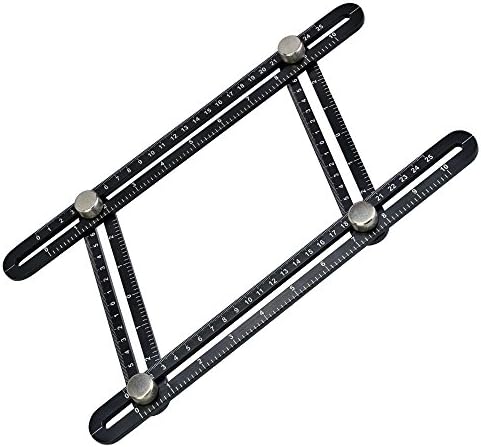 Angle Template Tool, SKYROKU Multi Angle Template Ruler Tool Measures All Angles for Builders Craftsmen Handymen (stainless)