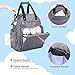 Lifewit Diaper Bag Backpack, Multifunction Travel Back Pack Maternity Baby, Waterproof Baby Changing Pad, Stylish and Durable Grey