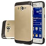 Samsung G355M Galaxy Core II AnoKe? Armor dual layer bumper case TPU PC hybrid protective case for Samsung Galaxy Core 2 G355M g355h (Armor Gold)