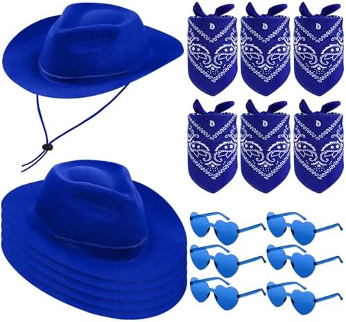 Pack De 2 Sombreros Vaqueros Blancos De Fieltro, Talla única, Con Cordón Ajustable Al Cuello, Para Adultos Y Adolescentes, Ideal Para Fiestas Y Disfraces