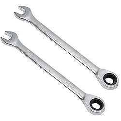 Kyuionty 2 Pcs 10mm Ratchet Wrench Metric