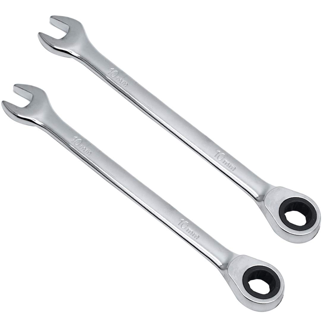 Kyuionty 2 Pcs 10mm Ratchet Wrench Metric