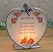 BANBERRY DESIGNS Mom Butterfly Sun Catcher & Candle Holder with Loving Poem - Pressed Flower Window Suncatcher with Silver Mom Charm - Desktop Heart Shaped Candleholder Mom Quote - Mother's Day