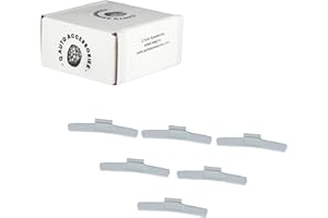 Q-AutoAccessories P style (steel wheels) 2.00oz, Wheel Balancing Clip on, Hammer on Wheel Weights, coated (lead free) (25 pcs