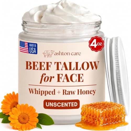 ASHTON CARE Whipped Beef Tallow and Honey Balm for Face - 4oz 51J0wqsigDL