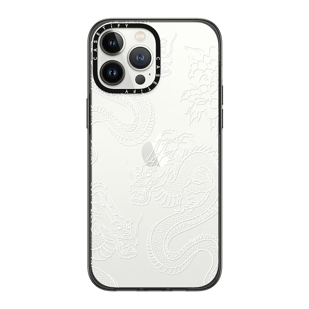 CASETiFY Compact iPhone 13 Pro Max Case [2X Military Grade Drop Tested / 4ft Drop Protection] - DRAGONS - Clear Black — image 1