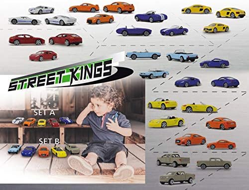 Jamara 460359 - Street Kings 1:64 Diecast Set A 5 pcs - Officially licensed, Metall Chassis, Colourful - Image 3