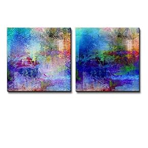 Wall26-2 Piece Splashes of Color - Canvas Art Home Art - 12x12 inches