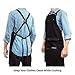 GIDABRAND Professional Chef Apron for Men Women | Durable Cotton for BBQ Grilling and Cooking | With Pockets and Quick Release Buckle (Black Cotton)