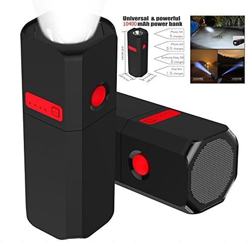 Outdoor tactical flashlight,Portable Flashlights Super Bright for Camping and Hiking with Power bank charger function(Black)