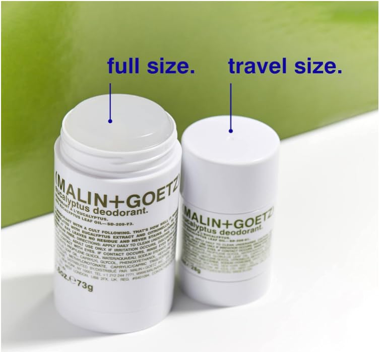 Malin + Goetz Deodorant - Men & Women's Stick Deodorant, Scented Deodorant for All Skin Types, Natural Fragrance & Color, Aluminum Free Natural Deodorant