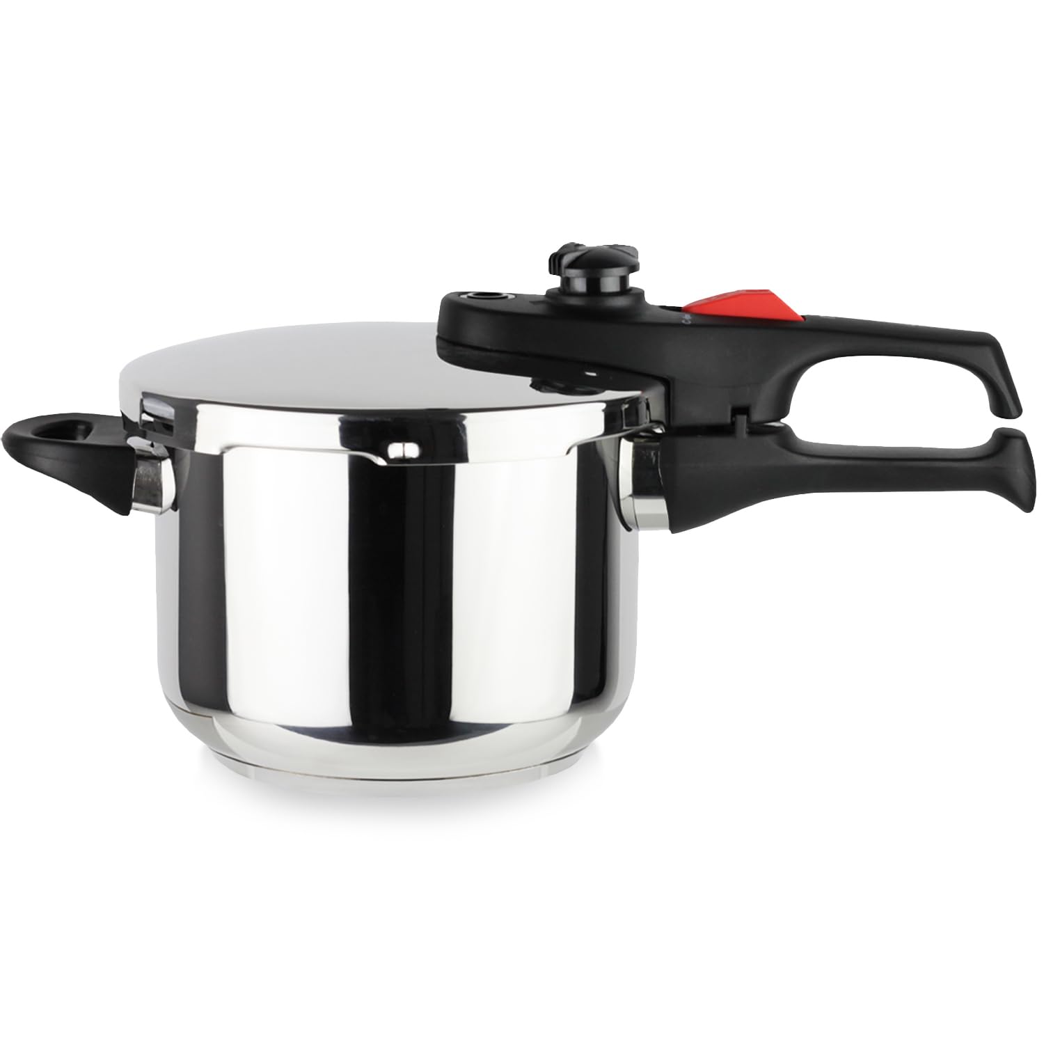 Photo 1 of MAGEFESA Practika Plus 3.4-Quart Pressure Cooker – 18/10 Stainless Steel, Induction Compatible, 5-Layer Heat Diffuser Bottom, 5 Safety Systems, Even Heat Distribution