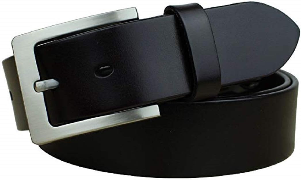 KAEZRI Formal/Casual Black Color Leather Belts For Men (Length 28-46 inches)