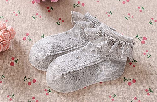 Baby Girls' Eyelet Lace Flower Socks QandSweet Ankle Sock for Newborn Infant Toddlers Kids 0-8T