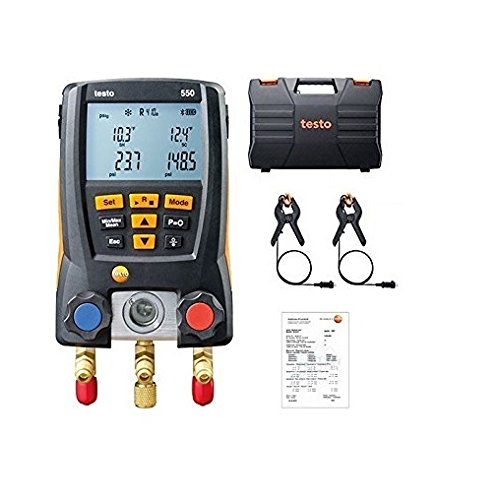 Testo 550 Refrigeration Manifold Kit with Bluetooth Testo 0563 1550