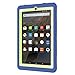 Fire 7 Case, H&T(TM) Ultra Slim Thin Hybrid Double Layer Anti-Scratch Shockproof Protective Cover Case For Fire 7 Inch [Kids Friendly] Tablet (5th Generation - 2015 release Only) (Blue)
