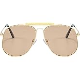 willochra Oversized Pilot Square Sunglasses For Women Men Vintage 70s Polygon Sun Glasses Ladies Double Bridge Shade Eyewear