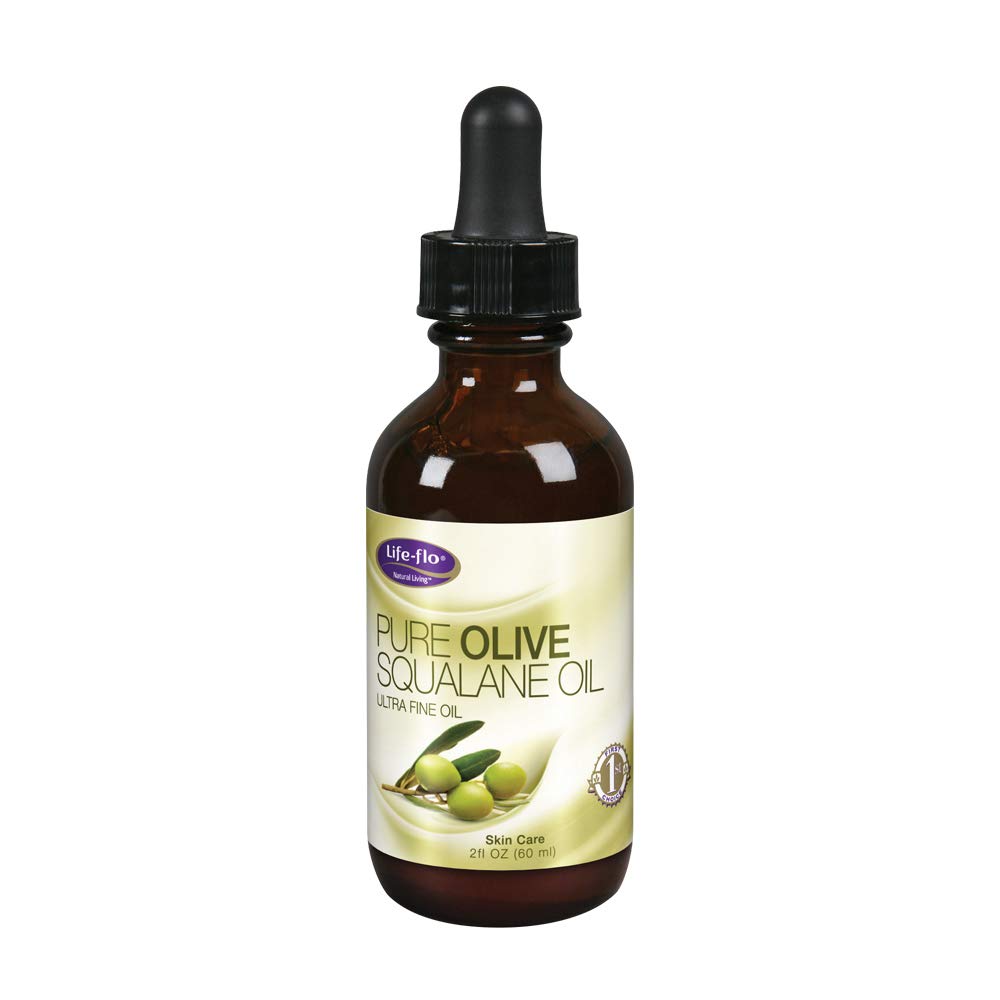 Life-Flo Pure Olive Squalane Oil Pressed From 100% Olives | Smooths & Moisturizes Skin | Softens & Conditions Hair & Cuticles | Cruelty-Free | 2oz