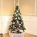 SATINIOR 20 Packs Christmas Faux Flowers Glitter Poinsettia Christmas Tree Ornament DIY Holiday Floral Arrangements (Gold)