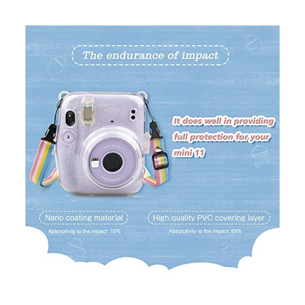 MUZIRI KINOKOO Transparente Hülle für Fuji Instax Mini 11, Schutzhülle Hardcase Tasche für Fujifilm Instax Mini 11… – Bild 7