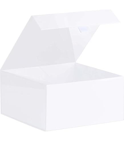 Amazon.com: Purple Q Crafts 2 Pack White Hard Gift Box With