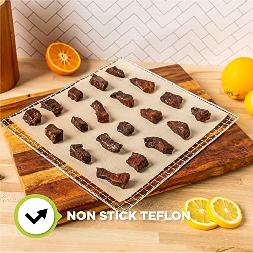 Dehydrator Sheets (Teflon, 12 Pack) Free Recipe Sheet Jerky, Fruit