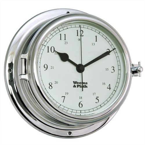 Weems and Plath Endurance II 135 Quartz Clock, Chrome