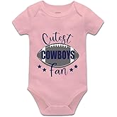 YCICIVDee Cutest Cowboys Fan Baby Boy Girl Onesie Newborn Romper