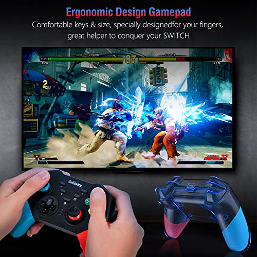 Gamory Controller Wireless per Nintendo Switch Connessione Bluetooth Wireless Doppio Shock e Funzione Screenshot di Vibrazione del Giroscopio Adatto per Super Mario Odyssey