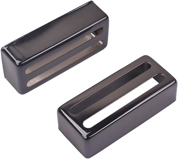 Alnicov 2 Pcs Humbuckers Pickup Cover 69mmX29mm for Electric Guitar,Black - Image 3