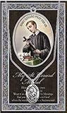 St Gerard Pendant Pewter Medal on 18 Inch Stainless Steel Chain with Prayer