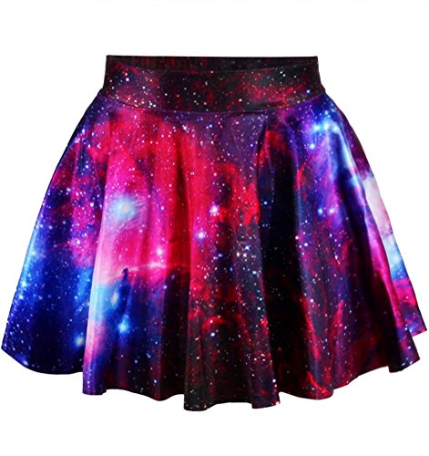 Alaroo Girls Galaxy Printed Cute Bubble Short Tutu Skirt Purple,One Size