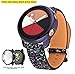 Greaciary Glitter Band Compatible with Samsung Galaxy Watch 3 41mm/Galaxy Watch 42mm,Active 40mm/Active 2 44m Sparkle Bling Leather Strap Wristband for Galaxy 20mm Smartwatch Women Girls Black