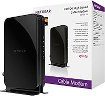 NETGEAR CM500 16x4 Cable Modem DOCSIS 3.0 Max Download Speeds of 680Mbps. Certified for XFINITY by Comcast, Time Warner Cable, Cox, Charter & more (CM500-100NAS)