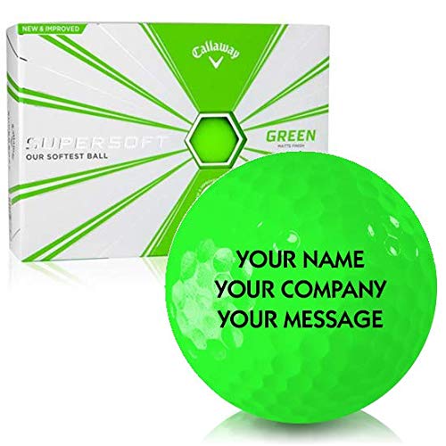 Callaway Golf Supersoft Matte Green Personalized Golf Balls