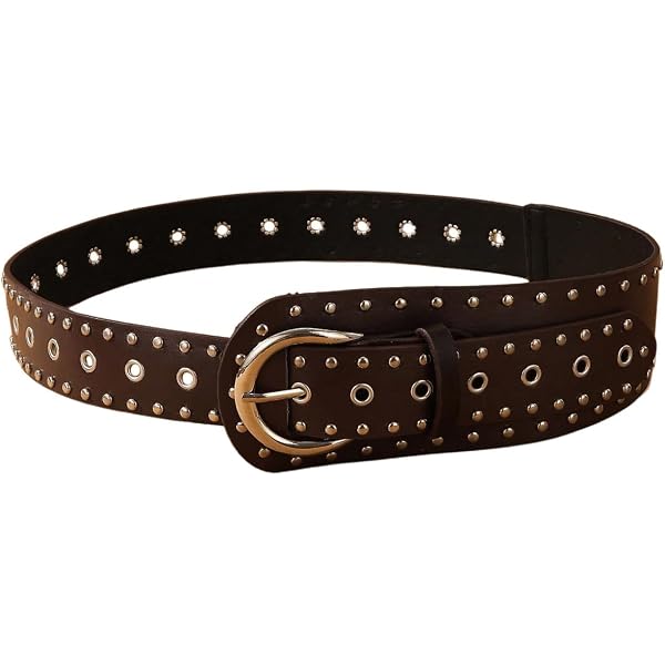 Studded PU Leather Belt Punk Western Y2K Vintage Cowgirl Waist Accessory Verdusa Women main image 4