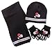 N'Ice Caps Boys 4-10 Years Hat/Scarf/Magic Glove Sport Balls Print Knitted Set