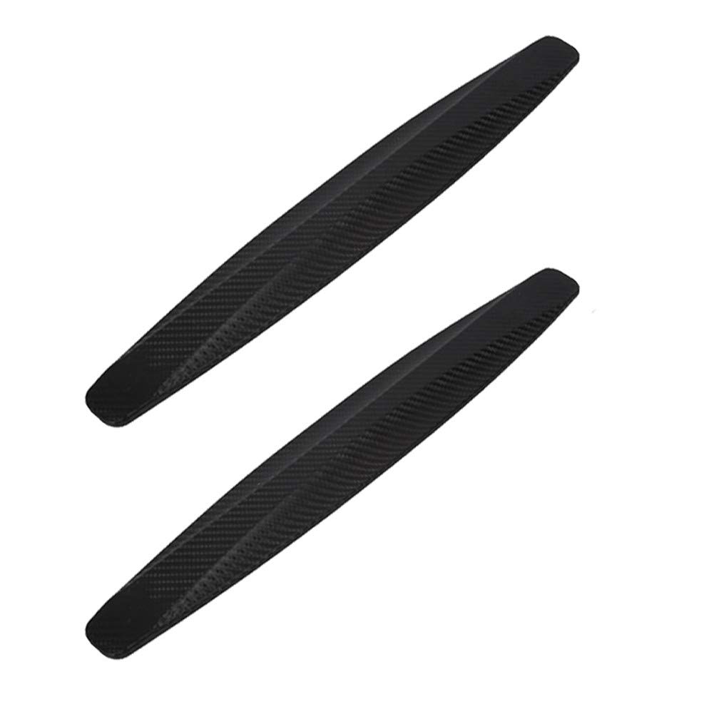 Pack of 2,WeFoonLo Universal Rubber Anticollision Car Corner Bumper Guard Protector Anti-Scratch Strips Sticker (Black)
