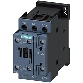 SIEMENS 3RT20241AK60 IEC Magnetic Contactor, 120VAC, 3 Pole, 25 Amp, 1NO+1NC, Size S0, Screw Terminal, Gray